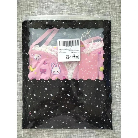 Littleforbig Lacy Trim Women Nightwear Strap Sleepwear Top Shorts Bralette Set - Picture 8 of 9